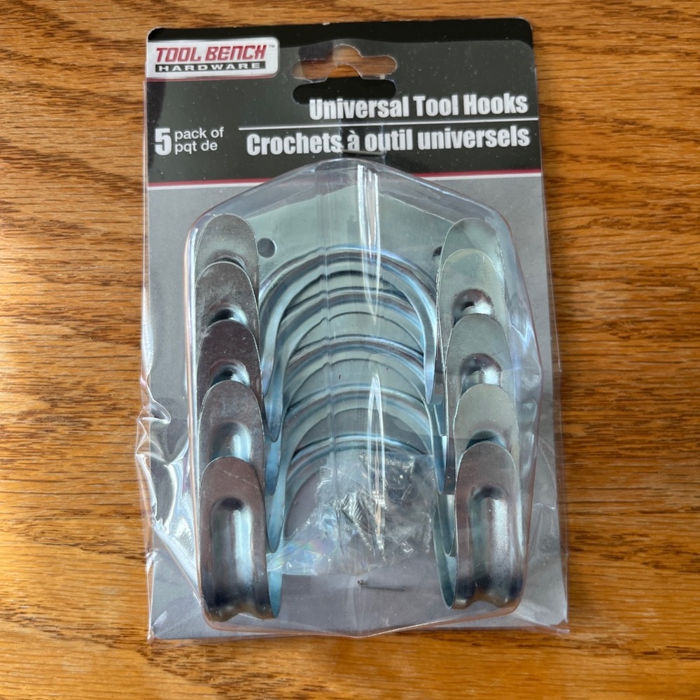 Metal Tool Hook Hanger W/ Screws Tool Bench